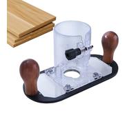 Handheld Router Plunge Base, Woodworking Trimmer Base, Anti-Slip Transparent Router Protective Shield Base, Shock AbsorptionTrimmer Inverted Base for Fast Installation & Stable O-peration of Trimmers