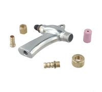 Handheld Sandblaster, Brass Body with 5 Ceramic Nozzles, 6mm & 8mm Aperture, for Rust, Paint, and Prep in Industrial & Auto Work(B)