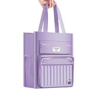 Handheld School Bag Canvas File Organizers Bag Multifunctional Craft Organizers for Student Teacher Officer Portable