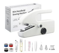 Handheld Sewing Machine for Beginners Mini Portable Stitching Machine Two Speed Modes USB Rechargeable Easy to Operate Fast Stitch Hand Seamer Suitable for Clothes Fabrics and Quick Home Repairs