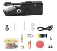 Handheld Sewing Machine Mini Portable Electric Cordless Stitching Tool, Small Hand Held Mending Device for Beginners, Compact Sew Kit with Complete Accessories for Quick Fabric(Black,1PC)