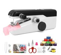 Handheld Sewing Machine - Mini Portable Electric Sewing Machine for Beginners, Quick Stitching & DIY Fabric Repairs, Travel Sewing Kit with Accessories for Home & Clothes Mending (Black)