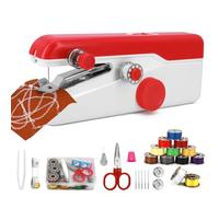 Handheld Sewing Machine - Mini Portable Electric Sewing Machine for Beginners, Quick Stitching & DIY Fabric Repairs, Travel Sewing Kit with Accessories for Home & Clothes Mending (Red)