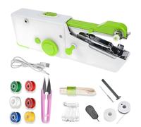 Handheld Sewing Machine, Mini Portable Electric Sewing Machine with USB Cable for Beginners Adult, for Beginners, Suitable for Clothing, Curtains, DIY Home Travel(Battery not included)