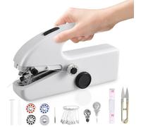 Handheld Sewing Machine, Mini Portable Hand Sewing Machine for Beginners, Electric Sewing Machines for Beginners with 2 Speeds & Dual Electric Power Mode, Suitable for Adults, DIY, Home, Traveling