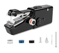 Handheld Sewing Machine, Mini Sewing Machine with Sewing Accessories, Stitch Tool for Fabric Quick Repairing for DIY, Clothes, Denim, Curtains, Leather(black)
