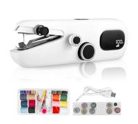 Handheld Sewing Machine, Portable Mini Sewing Machine with LCD Display and 3 Speed, Rechargeable Battery & Complete Sewing Kit for Beginners, Adults, Home DIY Fabric Repair