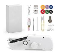 Handheld Sewing Machine, Portable Mini Sewing Machines with Accessories, Electric Hand Stitching Machine for Beginners Adults,Easy to Use Suitable for Stitching Clothes,Family Travel,DIY (white)