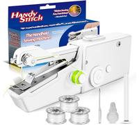 Handheld Sewing Machine, Portable Mini Sewing Machines with Sewing Accessories for Beginners, Quick Repairing for Clothing, Curtains, DIY Home Travel