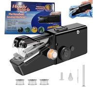 Handheld Sewing Machine, Portable Sewing Machines, Easy Operate Mini Sewing Machine for Beginners, Electric Sewing Machines for Various Fabrics, Tool Kit for Clothing Repair and Sewing Crafts (black)