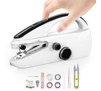 Handheld Sewing Machine,Two dear,Mini sewing machine,Easy to Use and Fast Stitch Suitable for Clothes,Fabrics, DIY Home Travel Electric Handheld Sewing Machine.(Black)