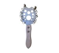 Handheld Shaker Metal Texture Suitable for African Drum Accompaniment Featuring Stainless Steel Slits and Wood Handle Djembe Shaker