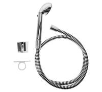Handheld Shower Faucet Silver Plastic with Hose for Camper Vehicles | Includes Adapters and Connectors, Quick Release Structure with Reinforced Handle, Fits Camper Shower Walls and Rv Shower