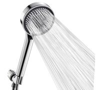 Handheld Shower Head High Pressure Shower Head with 60" Hose and Adjustable Bracket, Anti Clog Nozzles, 5 Spray Settings, Chrome