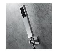 Handheld Shower Head, High Pressure Single Function Hand Held Shower with 59 Inch Stainless Hose, Shower Holder and Angle Valve,Brushed Gold (Chrome)