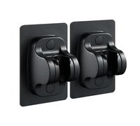 Handheld Shower Head Holder Shower Head Holder Brackets Black Suction Cup Wall Mount Adjustable Support for Bathroom Accessories Without Drill Stand Bath(2 Pieces Black)