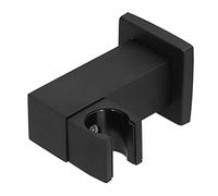 Handheld Shower Head Holder, Universal Bathroom Wall Mount Square Solid Copper Hand Sprayer Shower Arm Stand Bracket Cradle Rotatable Adjustable Matte Black