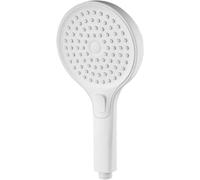Handheld Shower Head, Large Water Output, Silver ABS | Round face with a push button, smooth surface and detachable design for everyday bathroom use