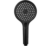 Handheld Shower Head, Large Water Output, Silver ABS | Round face with a push button, smooth surface and detachable design for everyday bathroom use