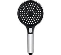 Handheld Shower Head, Large Water Output, Silver ABS | Round face with a push button, smooth surface and detachable design for everyday bathroom use