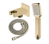 Handheld Shower Head Set,ABS Hand Held Showerhead Rainfall Showerhead Massage Spa Showerhead Square Hand Shower Head with Shower Hose,Shower Holder(Rose Gold a