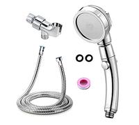 Handheld Shower Head with 59Inch Stainless Steel Hose and Adjustable Holder - High Pressure Water Saving Showerhead with ON/Off Pause Switch 3-Settings Control Flow Bathroom Shower Sets