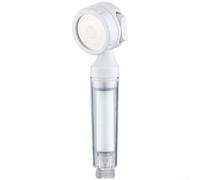 Handheld Shower Head with Filter for Portable Travel Use, 3 Spray Modes, ABS Material, Compatible with Standard 4-Inch Fixtures, White/Purple/Beige(A)