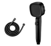 Handheld Shower,High Pressure Shower Heads High Pressure Shower Head Water Saving 3 Modes Shower Heads Adjustable One-Key Stop Water Massage Sprayer Bathroom Accessories(Black with Hose)