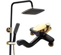 Handheld showerShower Head Shower Head Set Swimsuit Black Copper Three Speed Multifunctional Shower Bathroom Booster Top Spray Colour Picture Colour Size