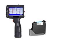 Handheld Smart Inkjet Printer 25.4mm Portable Handheld Inkjet Printer Production Date QR Coding Machine Plastic Metal Carton Printing Is Fast Dry Without Fading for Code Date Logo Label(1 Printer-1 HD