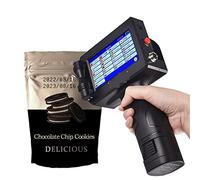 Handheld Smart Inkjet Printer Portable Handheld Inkjet Printer Production Date Barcode Label Coding Machine Batch Number QR Permanent Quick Drying for Code Date Logo Label(Printer-HD Black Ink)