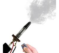 Handheld Smoke Machine, Battery Powered Fog Machine Outdoor with Wireless Remote Control for DJ Party Disco Wedding Halloween, Gift (Slim Round Black)