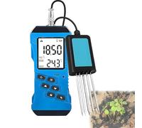 Handheld Soil Analyzer with Moisture, Temperature, NPK, pH, and EC Sensors - Backlit LCD Garden Soil Test Kit for Lawn, Farm, and Indoor/Outdoor Plants