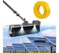 Handheld Solar Panel Cleaning Kit - 60cm Roller Brush, 10m Hose & Telescopic Aluminum Alloy Pole (350cm) - Essential Solar Panel Maintenance Tool