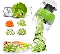 Handheld Spiralizer Vegetable Slicer, 4 in 1 Heavy Duty Veggie Spiral Cutter - Zoodle Pasta Spaghetti Maker