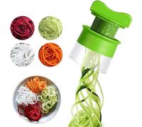 Handheld Spiralizer Vegetable Slicer, Upgrade 4 in 1 Adjustable Spiral Slicer, Veggie Spiral Cutter Pasta Spaghetti Maker for Carrot, Fruit, Cucumber, Potato, Pumpkin, Zucchini, Noodle