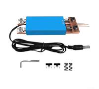 Handheld spot welding pen with battery power, double spring handle, and copper rod consistent welding results and reduced sparks (blue)