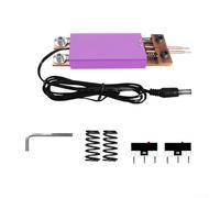 Handheld spot welding pen with battery power, double spring handle, and copper rod consistent welding results and reduced sparks (purple)