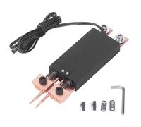 Handheld spot welding pen with battery power, double spring handle, and copper rod consistent welding results and reduced sparks (Black)