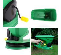 Handheld Spreader for Garden Lawn & Greenhouse Use - Adjustable Manual for Soybean, Fertilizer, Salt and Ice Melt - PP Construction, 32.4 x