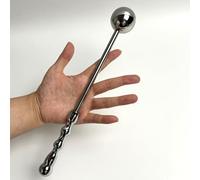 Handheld Stainless Steel Ball-Shaped Massage G Spot Wand Anal Probe Metal Anal Butt Plug Masturbation Pleasure Stick Anus Stimulation Sex Toy for Men Women Couple (M)