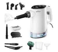 Handheld Steam Cleaner: 10S Heat-Up High Pressure Steamer with 4.5m Extra-long Cable,500ml Large Tank,2 Level Adjustable, Child Lock,12 Accessories Set for Multi-Purpose Home Upholstery Grout Window