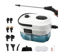 Handheld Steam Cleaner 2500 W 3 Bar High Pressure Steam Cleaner 1400 ml Water Tank 3 Adjustable Speeds 6 Brush Heads Steam Cleaner for Kitchen, Windows, Floor, Bathrooms, Cars