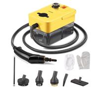 Handheld Steam Cleaner, 2500W High Pressure Power Steamer with Multiple Attachments, Portable Steam Cleaner for Kitchen, Bathroom, Upholstery & Curtains, Chemical-Free, 30s Fast Heat-Up (Yellow)