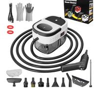 Handheld Steam Cleaner, 2500W High Pressure Steamer for Cleaning, Portable Steam Cleaner with 1.6L Water Tank, 3 Levels Adjustable Handle, Steam Cleaner for Home, Car, Furniture, Bed Bugs (White)