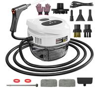 Handheld Steam Cleaner, 2500W High Temperature Pressurized Machine, 1.7L Water Tank, Handle-Controlled Steam Output, Portable Cleaning Steamer for Home, Car, Bed Bugs, Furniture, Grout (White)