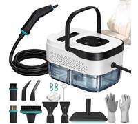 Handheld Steam Cleaner, 2500W Pressurised Steamer Cleaner with 4 Bar Pressure, 6 Steam Levels, 1250ml Portable Steamer & 11 Accessories for Kitchen, Bathroom, Grout, Windows, Upholstery and Car
