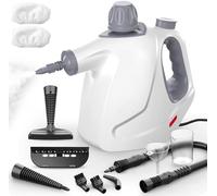 Handheld Steam Cleaner, 450ml High Pressure & Fast Heat Portable Steamer with 11 Accessories and Safe Lock, Multi-Purpose Steam Cleaner Handheld for Kitchen, Sofa, Car, Floors & Windows