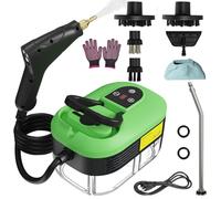 Handheld Steam Cleaner for Home, 2500W High Temperature Pressurized Machine, 1.2L Water Tank, Handle-Controlled Steam Output, Portable Cleaning Steamer for Car, Bed Bug, Furniture, Couch (Green)