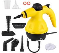 Handheld Steam Cleaner，Portable High Pressure Steamer with 9 Accessories, Multi-Purpose Cleaning Machine for Kitchen, Bathroom, Car, Sofa,Chemical-Free Safe Home Use (Yellow)